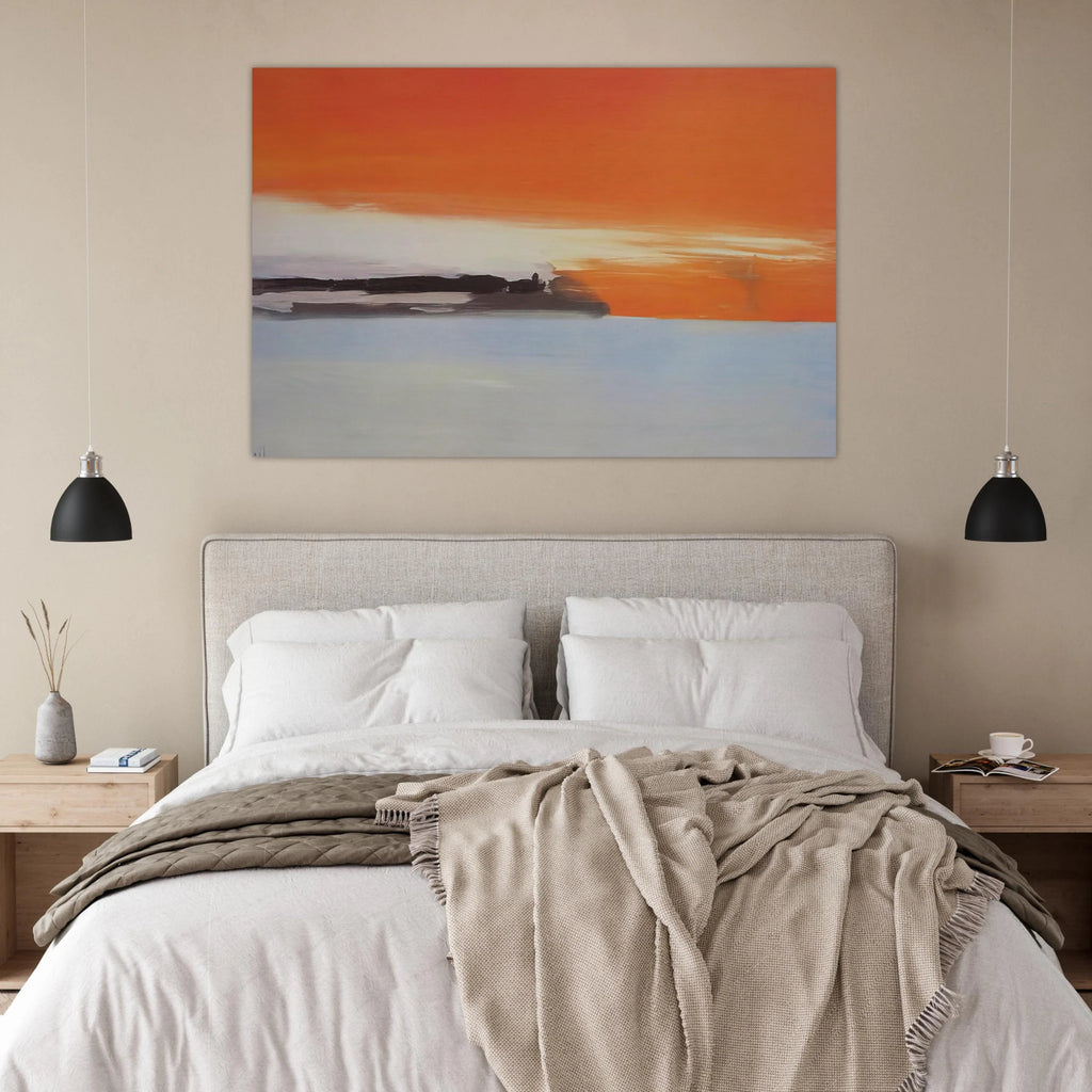 Chemin de fer au bord de la mer, soleil couchant - 1955 Poster | Nicolas de Stael Poster | Nicolas De Stael Shop