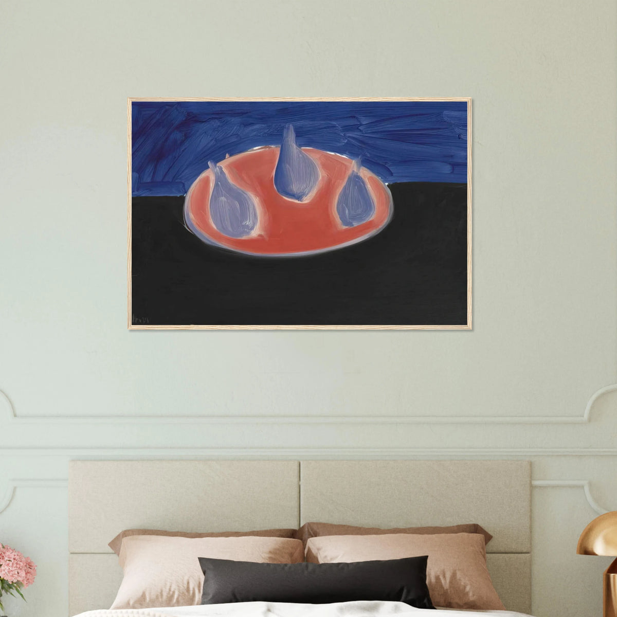 Poires sur une assiette rose - 1954 Framed Poster | Nicolas de Stael Framed Prints Wall Art | Nicolas De Stael Shop