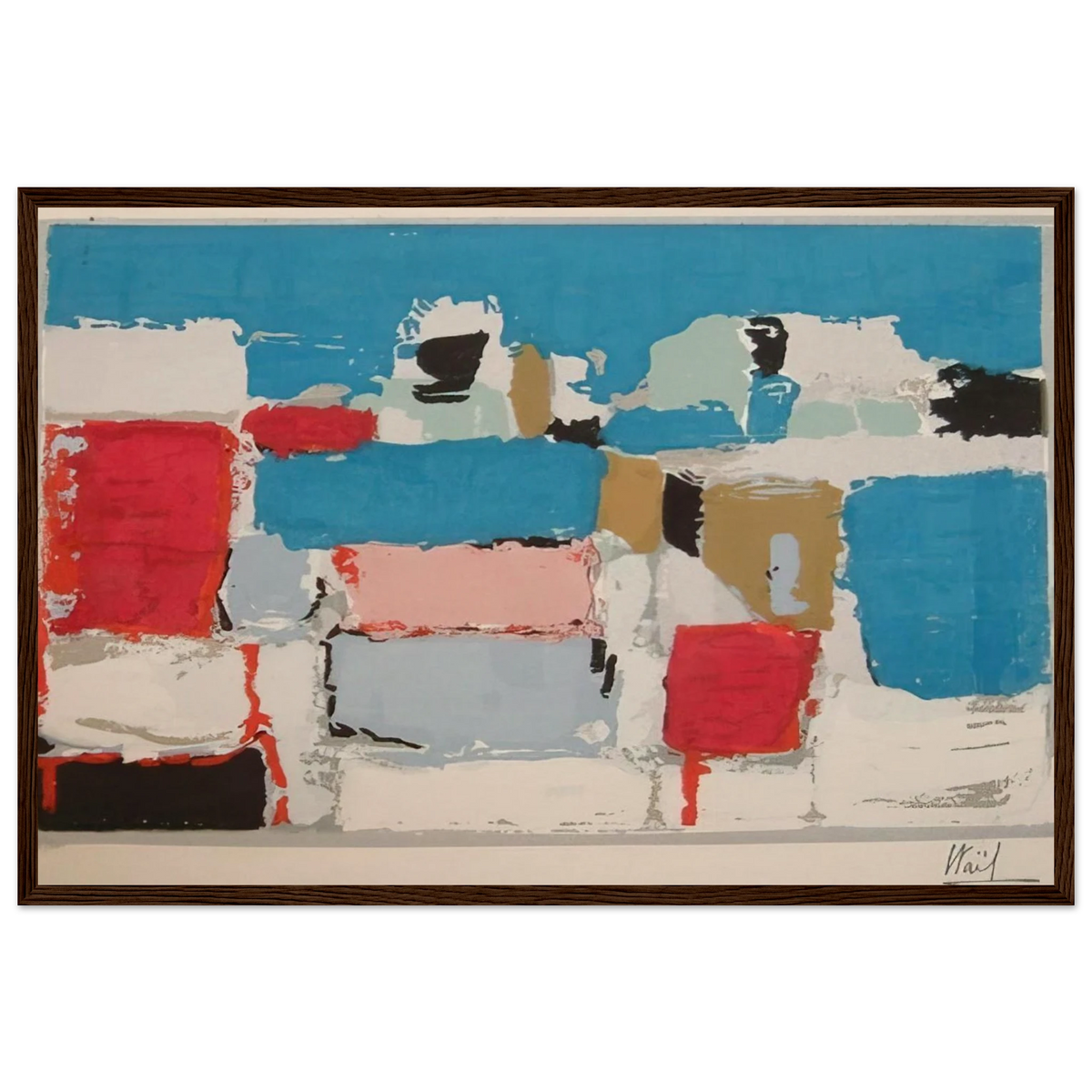 Méditerranée 01 - Art Informel Framed Poster | Nicolas de Stael Framed Prints Wall Art | Nicolas De Stael Shop
