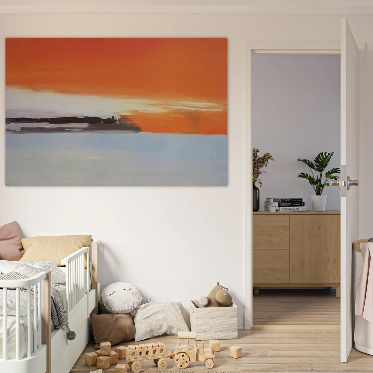 Chemin de fer au bord de la mer, soleil couchant - 1955 Poster | Nicolas de Stael Poster | Nicolas De Stael Shop