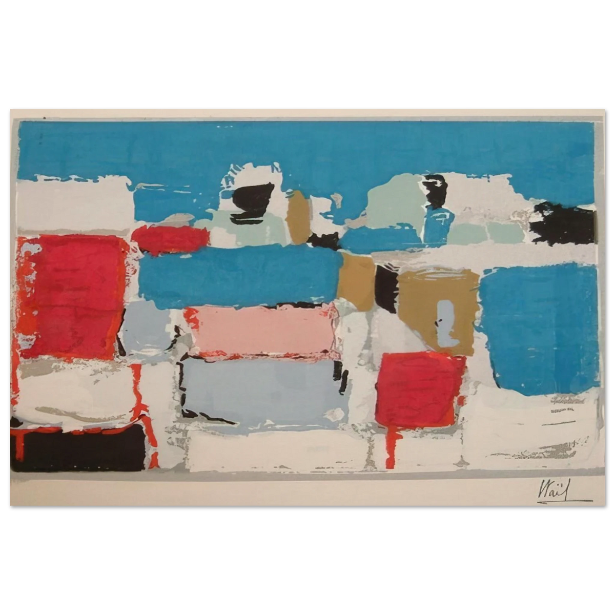 Méditerranée 01 - Art Informel Poster | Nicolas de Stael Poster | Nicolas De Stael Shop