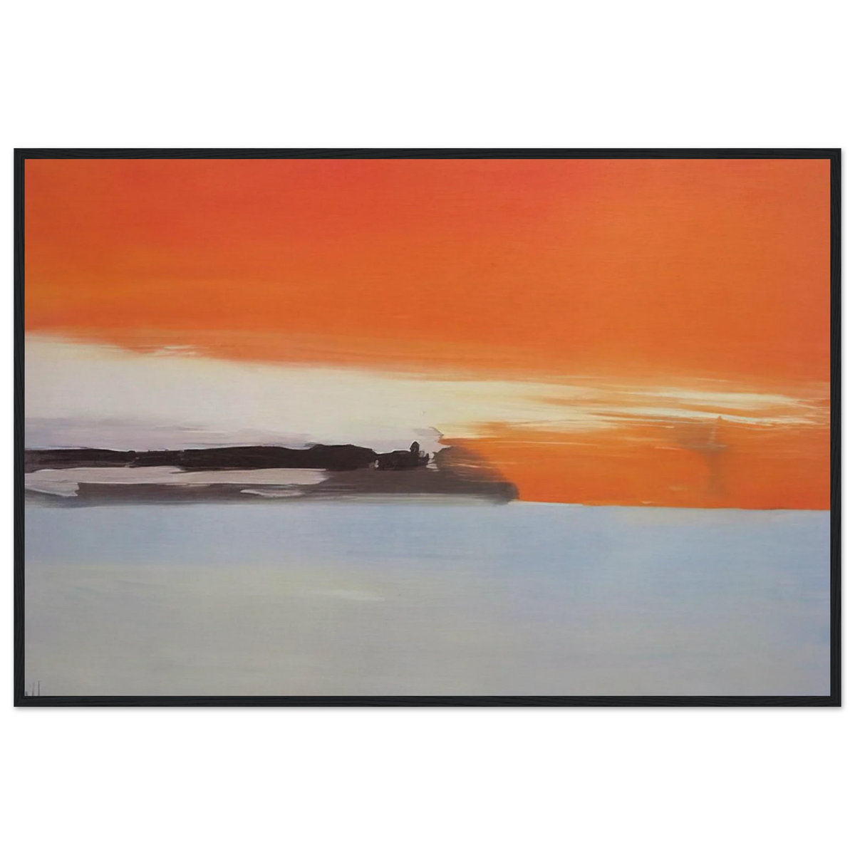 Chemin de fer au bord de la mer, soleil couchant - 1955 Framed Poster | Nicolas de Stael Framed Prints Wall Art | Nicolas De Stael Shop