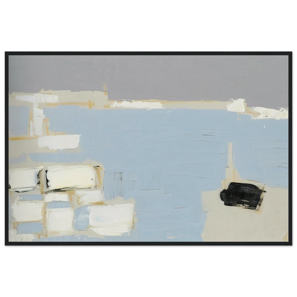 Marseille under snow - 1954 Framed Poster | Nicolas de Stael Framed Prints Wall Art | Nicolas De Stael Shop