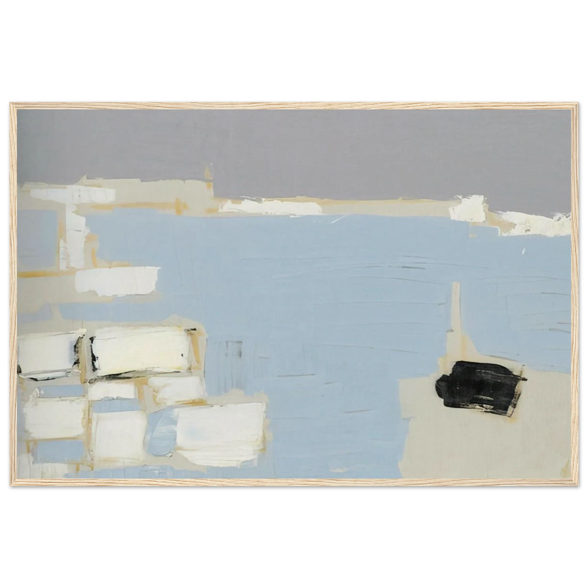 Marseille under snow - 1954 Framed Poster | Nicolas de Stael Framed Prints Wall Art | Nicolas De Stael Shop