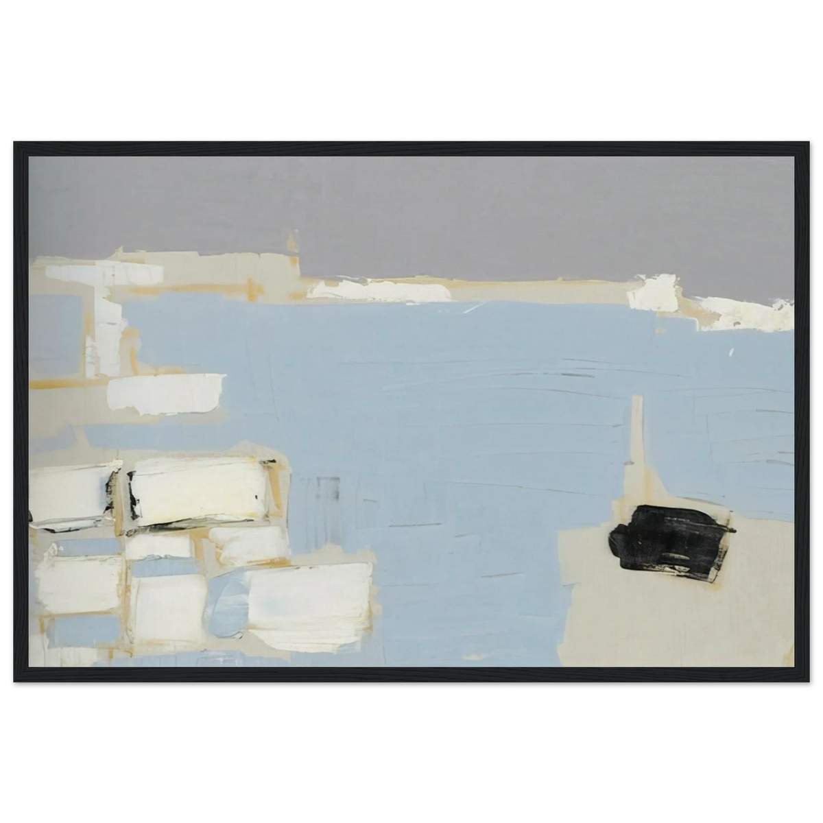 Marseille under snow - 1954 Framed Poster | Nicolas de Stael Framed Prints Wall Art | Nicolas De Stael Shop