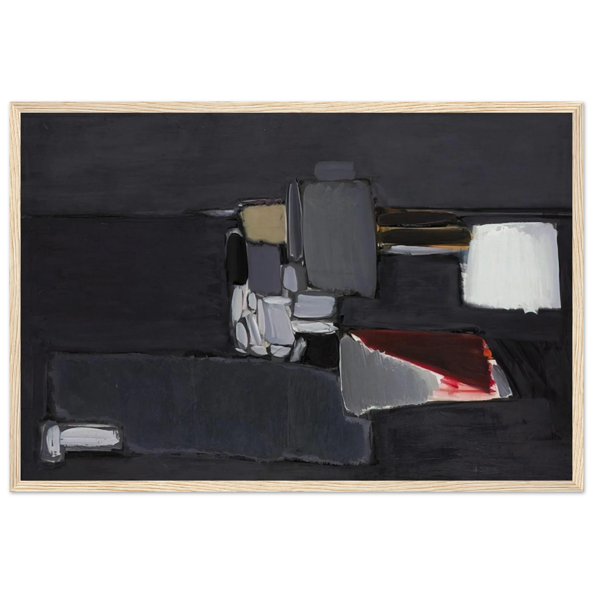 Nature morte en gris - 1955 Framed Poster | Nicolas de Stael Framed Prints Wall Art | Nicolas De Stael Shop