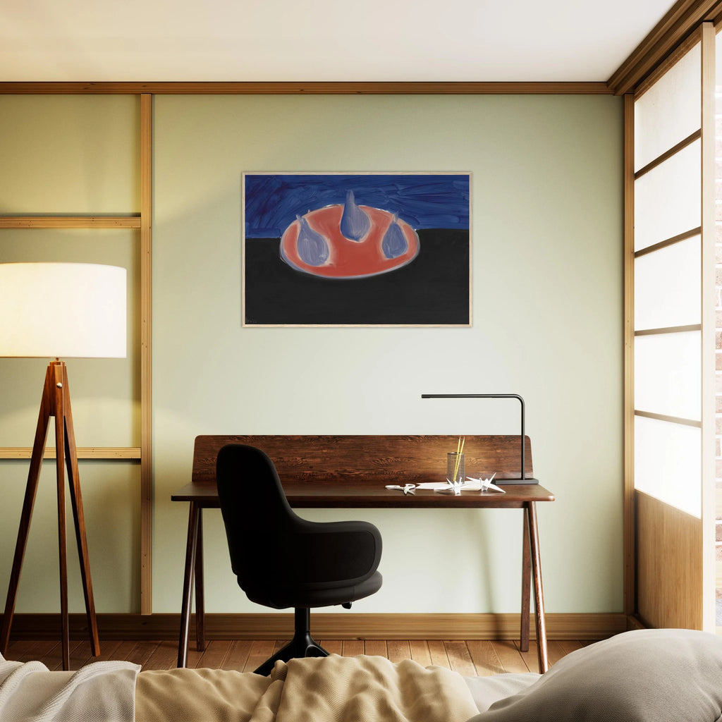 Poires sur une assiette rose - 1954 Framed Poster | Nicolas de Stael Framed Prints Wall Art | Nicolas De Stael Shop