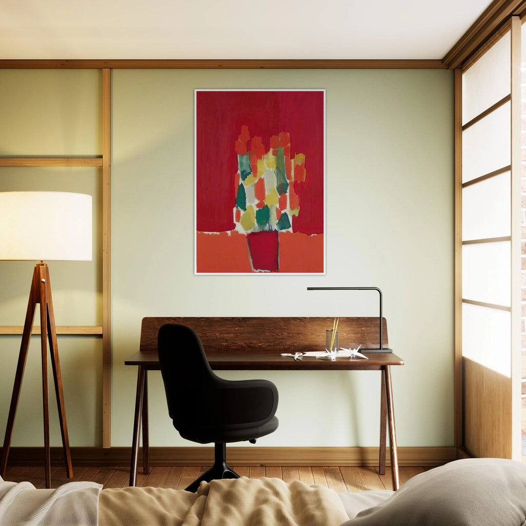 Fleurs rouges - 1952 Framed Poster | Nicolas de Stael Framed Prints Wall Art | Nicolas De Stael Shop