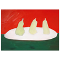 Nature morte, poires, fond vert et orange - Art Informel Poster | Nicolas de Stael Poster | Nicolas De Stael Shop