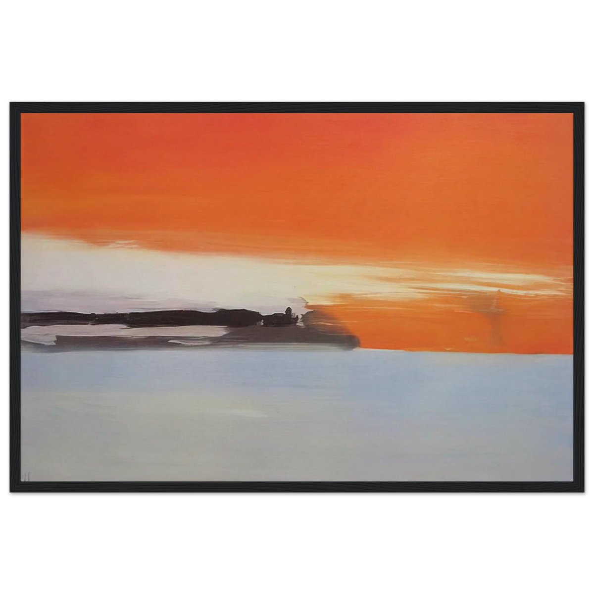 Chemin de fer au bord de la mer, soleil couchant - 1955 Framed Poster | Nicolas de Stael Framed Prints Wall Art | Nicolas De Stael Shop