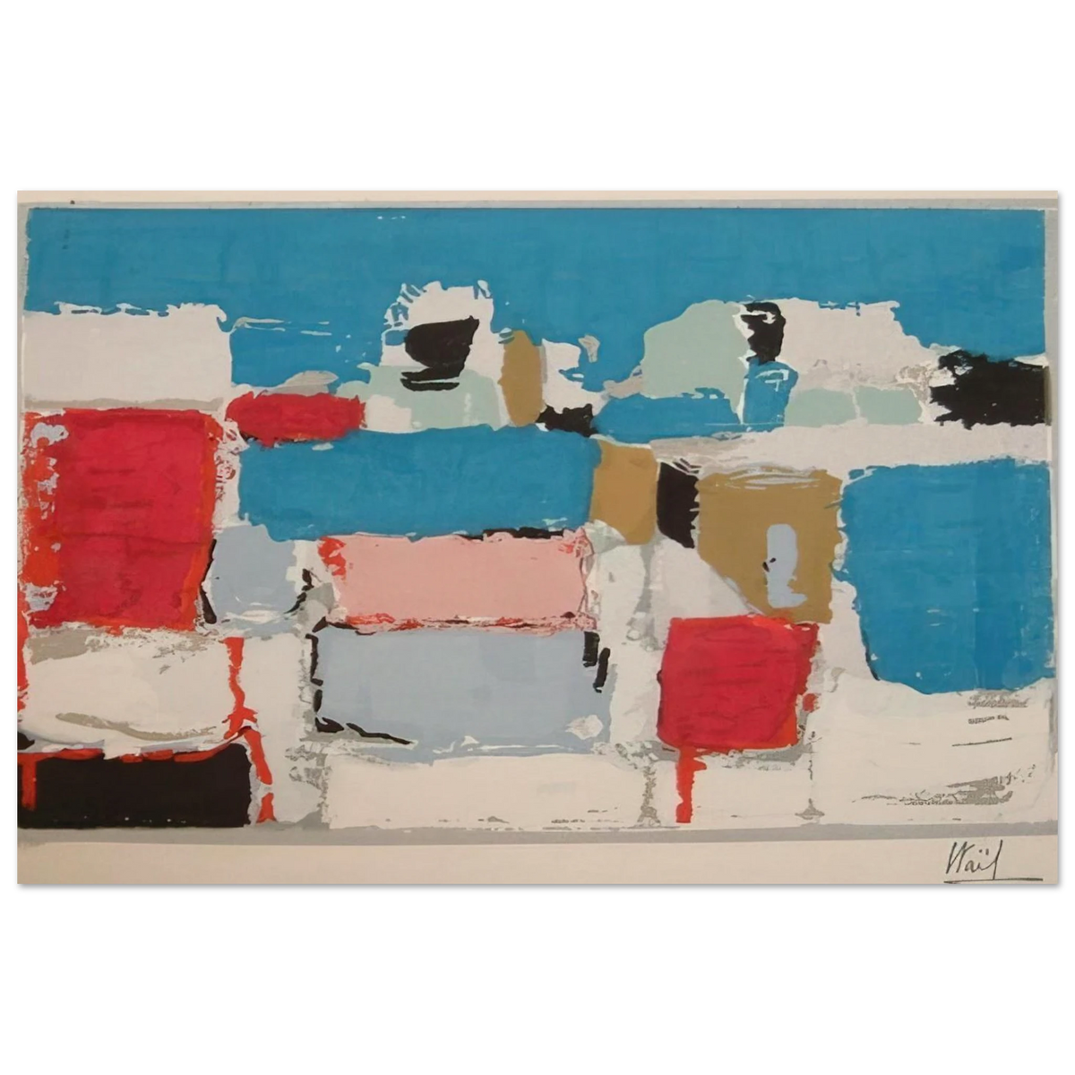 Méditerranée 01 - Art Informel Poster | Nicolas de Stael Poster | Nicolas De Stael Shop