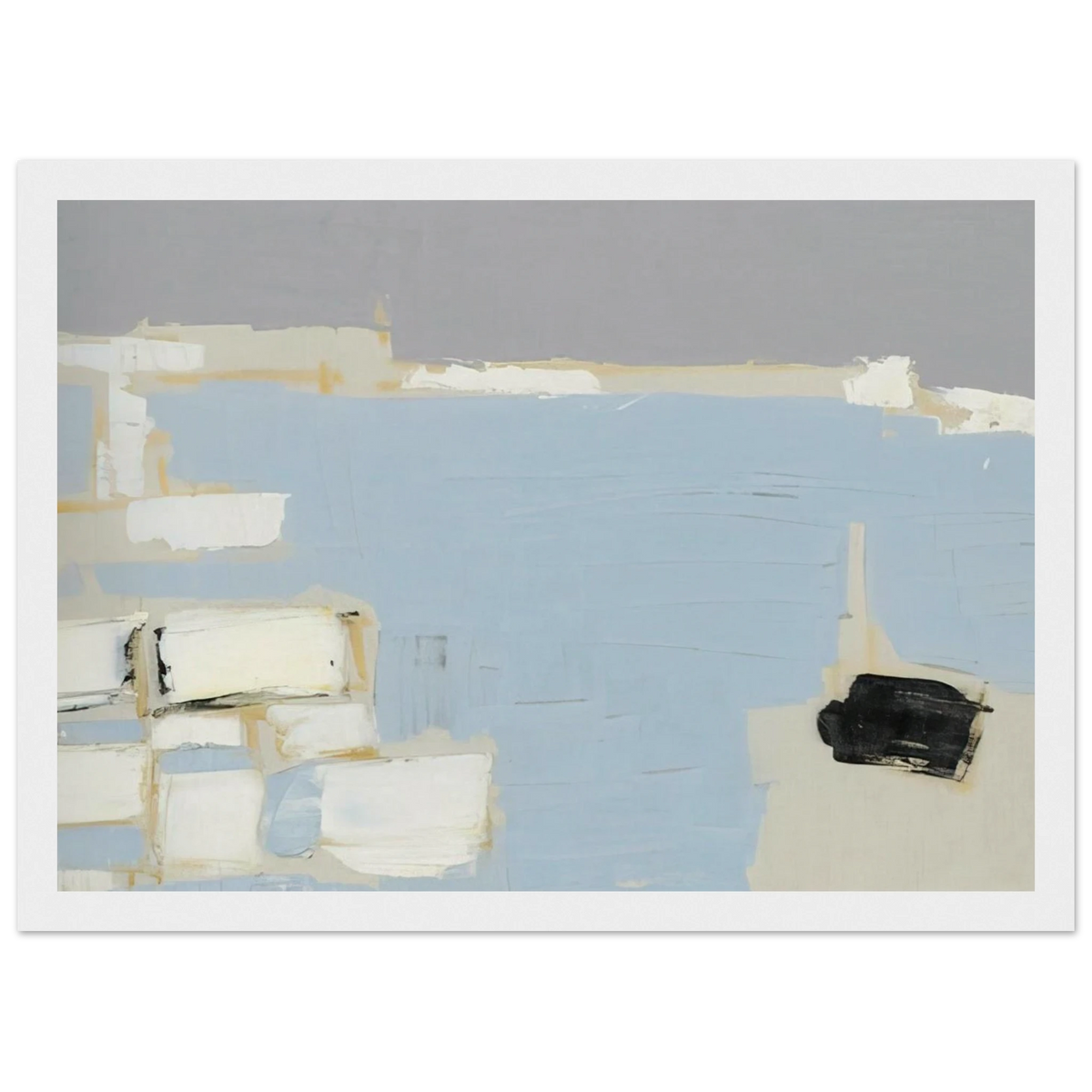 Marseille under snow - 1954 Framed Poster | Nicolas de Stael Framed Prints Wall Art | Nicolas De Stael Shop