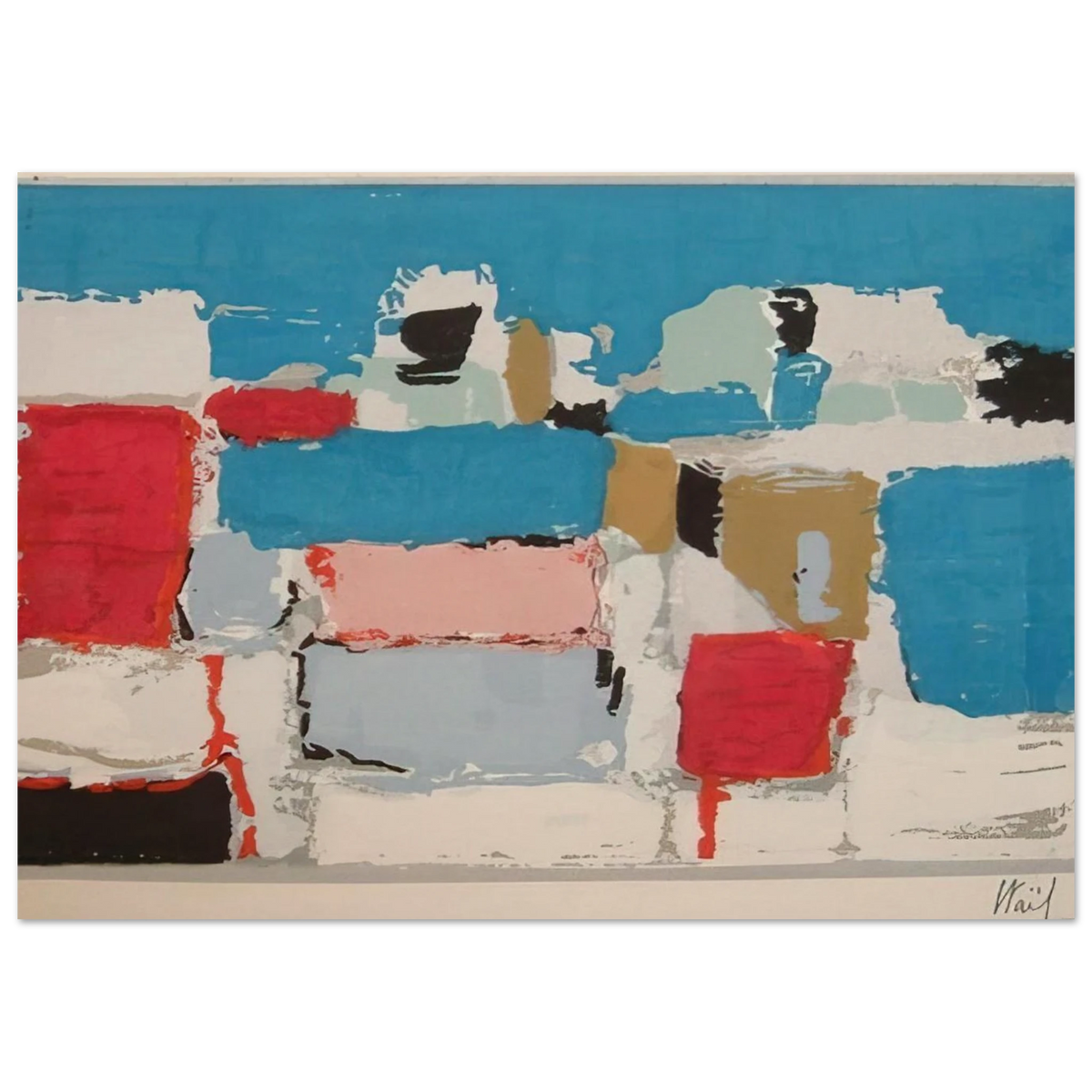 Méditerranée 01 - Art Informel Poster | Nicolas de Stael Poster | Nicolas De Stael Shop
