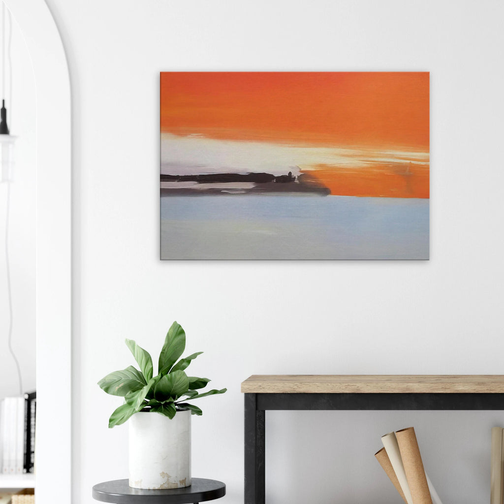 Chemin de fer au bord de la mer, soleil couchant - 1955 Canvas | Nicolas de Stael Canvas | Nicolas De Stael Shop