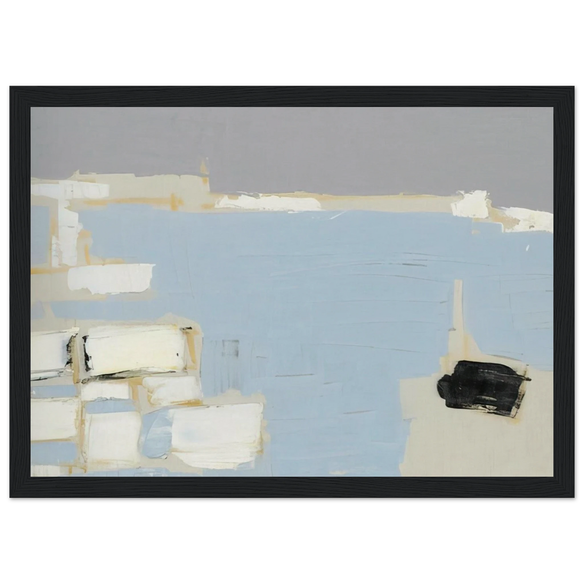 Marseille under snow - 1954 Framed Poster | Nicolas de Stael Framed Prints Wall Art | Nicolas De Stael Shop