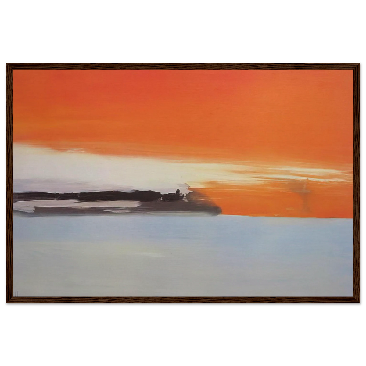 Chemin de fer au bord de la mer, soleil couchant - 1955 Framed Poster | Nicolas de Stael Framed Prints Wall Art | Nicolas De Stael Shop