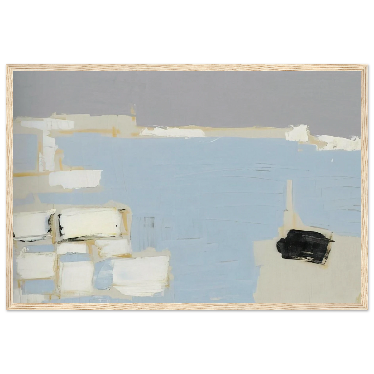 Marseille under snow - 1954 Framed Poster | Nicolas de Stael Framed Prints Wall Art | Nicolas De Stael Shop