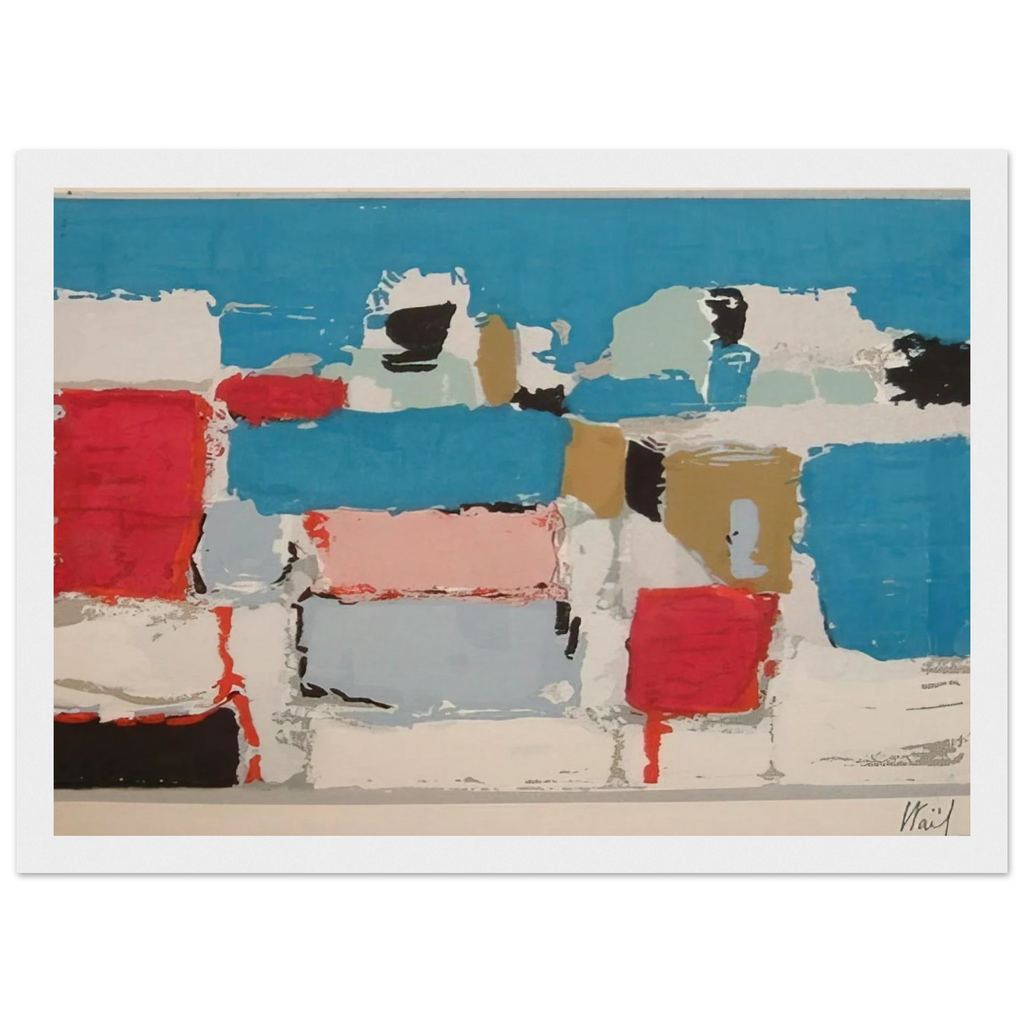 Méditerranée 01 - Art Informel Framed Poster | Nicolas de Stael Framed Prints Wall Art | Nicolas De Stael Shop