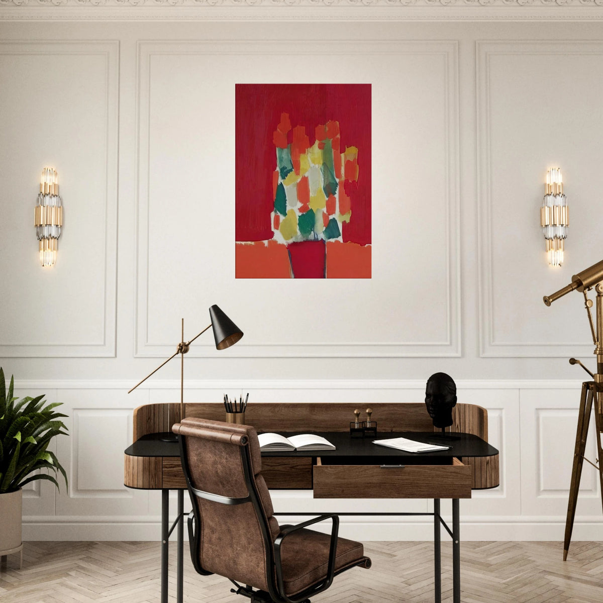 Fleurs rouges - 1952 Canvas | Nicolas de Stael Canvas | Nicolas De Stael Shop