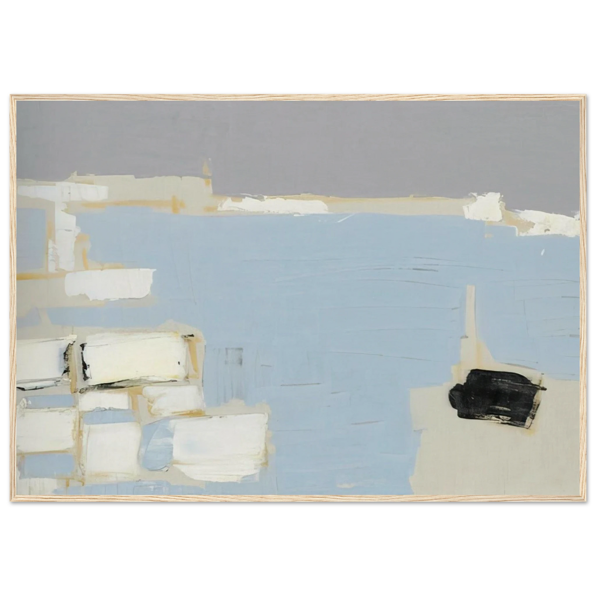 Marseille under snow - 1954 Framed Poster | Nicolas de Stael Framed Prints Wall Art | Nicolas De Stael Shop