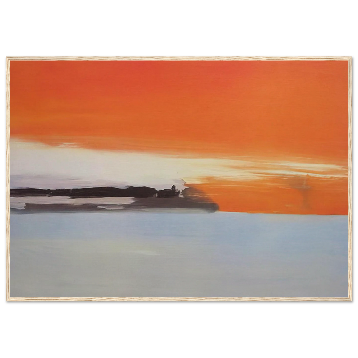 Chemin de fer au bord de la mer, soleil couchant - 1955 Framed Poster | Nicolas de Stael Framed Prints Wall Art | Nicolas De Stael Shop