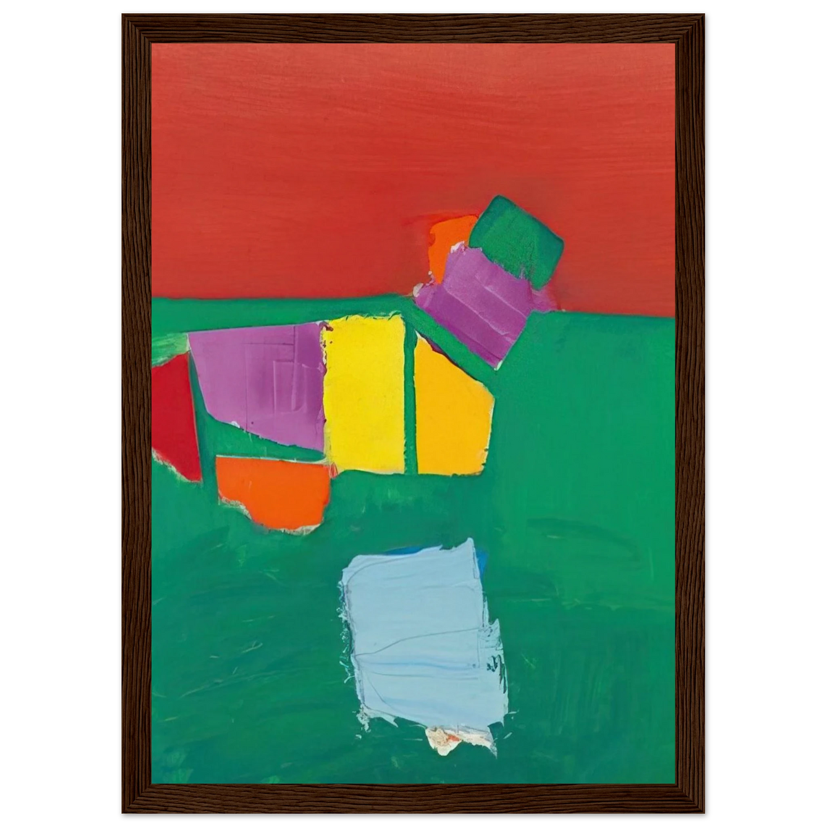 Les Martigues Composition - 1954 Framed Poster | Nicolas de Stael Framed Prints Wall Art | Nicolas De Stael Shop