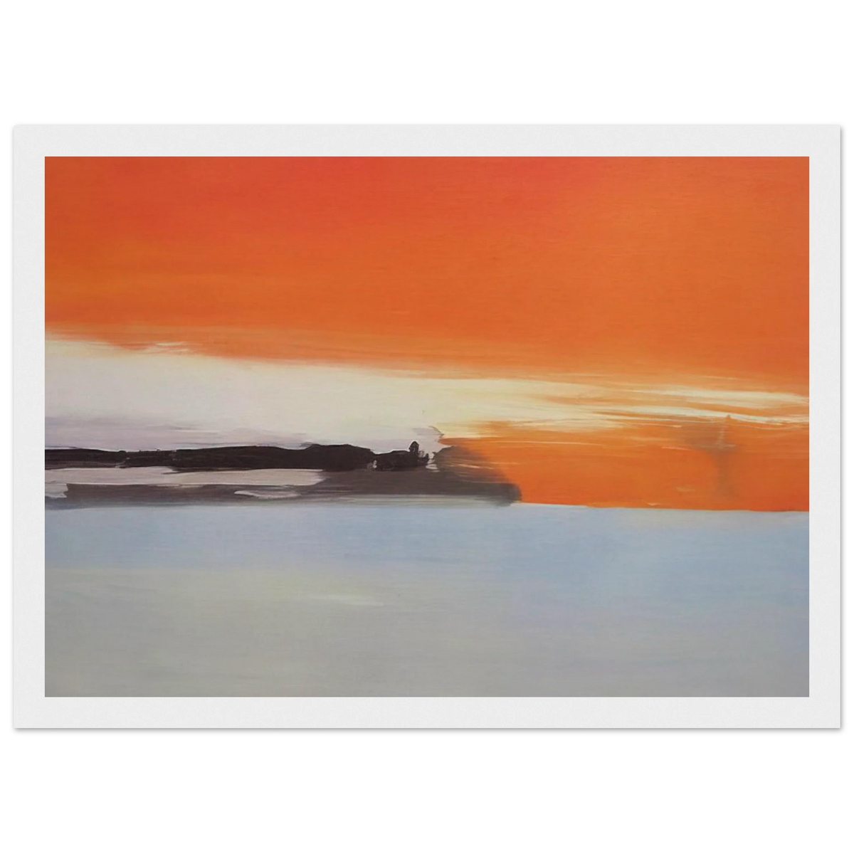 Chemin de fer au bord de la mer, soleil couchant - 1955 Framed Poster | Nicolas de Stael Framed Prints Wall Art | Nicolas De Stael Shop
