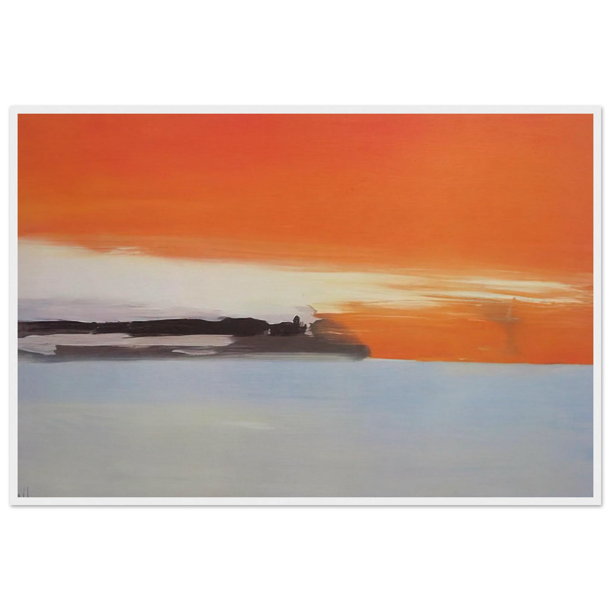 Chemin de fer au bord de la mer, soleil couchant - 1955 Framed Poster | Nicolas de Stael Framed Prints Wall Art | Nicolas De Stael Shop