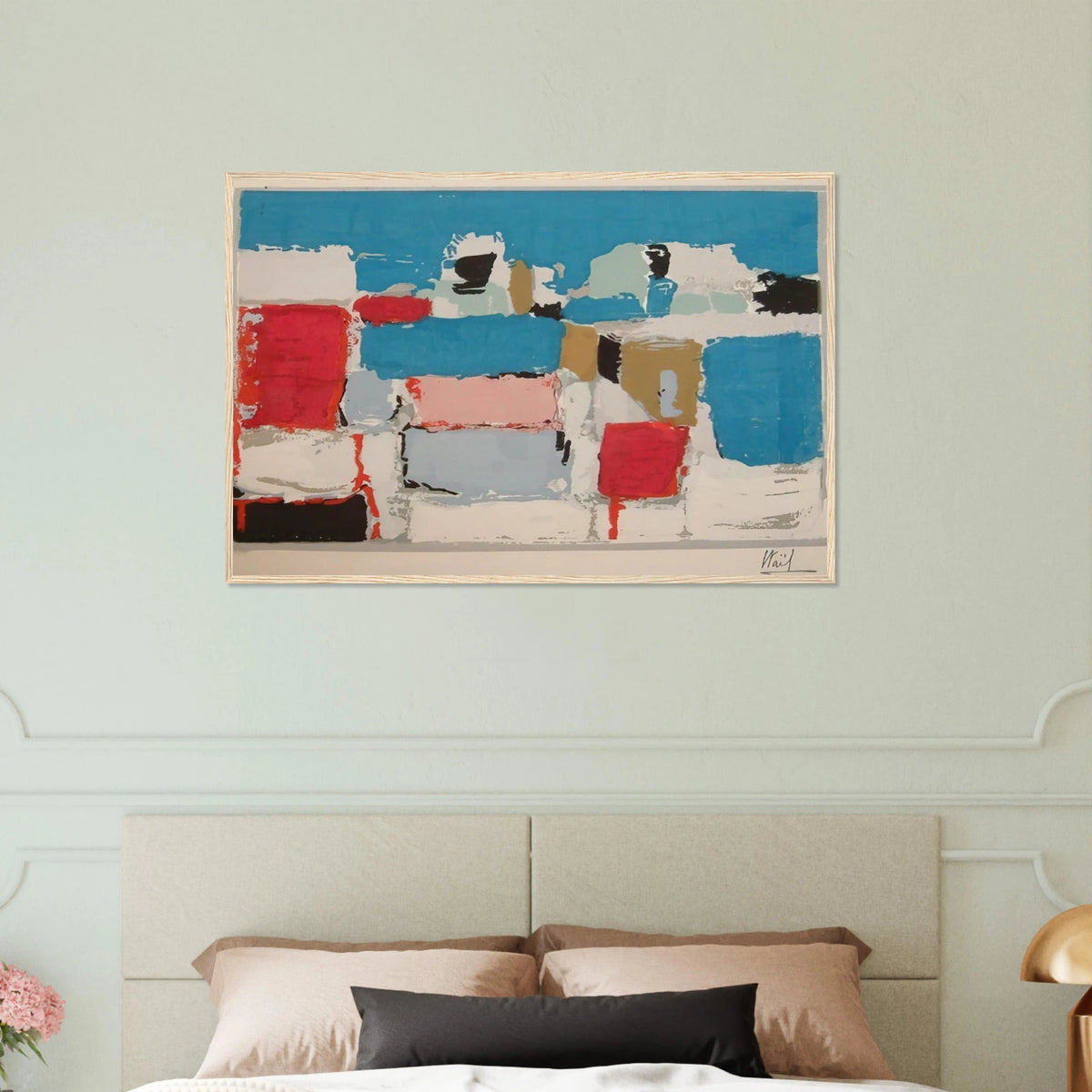 Méditerranée 01 - Art Informel Framed Poster | Nicolas de Stael Framed Prints Wall Art | Nicolas De Stael Shop
