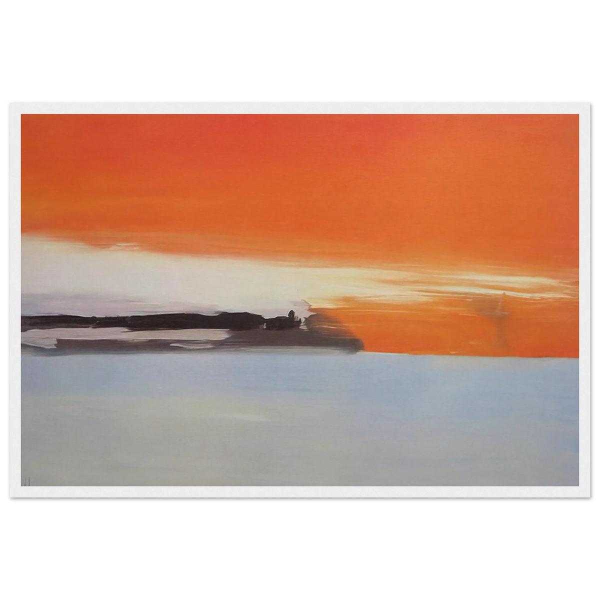 Chemin de fer au bord de la mer, soleil couchant - 1955 Framed Poster | Nicolas de Stael Framed Prints Wall Art | Nicolas De Stael Shop