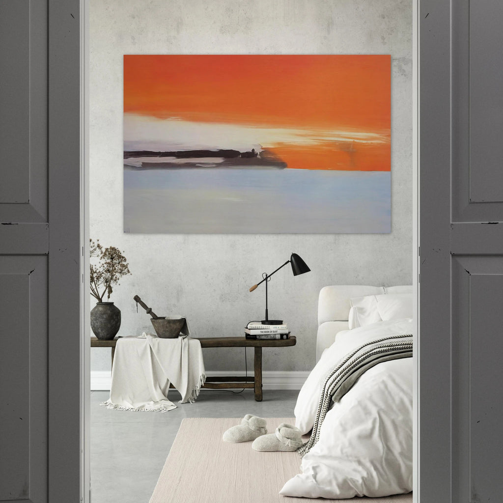 Chemin de fer au bord de la mer, soleil couchant - 1955 Poster | Nicolas de Stael Poster | Nicolas De Stael Shop