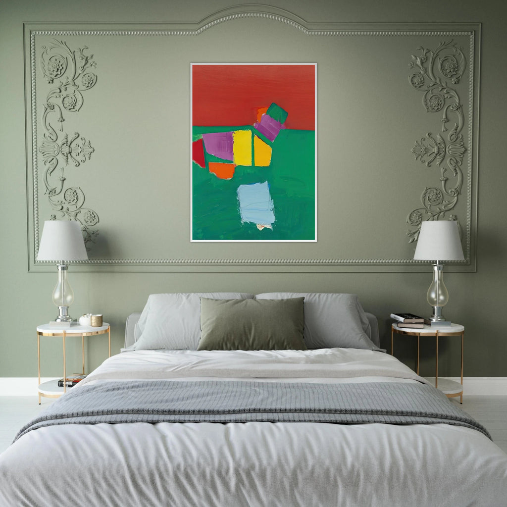 Les Martigues Composition - 1954 Framed Poster | Nicolas de Stael Framed Prints Wall Art | Nicolas De Stael Shop