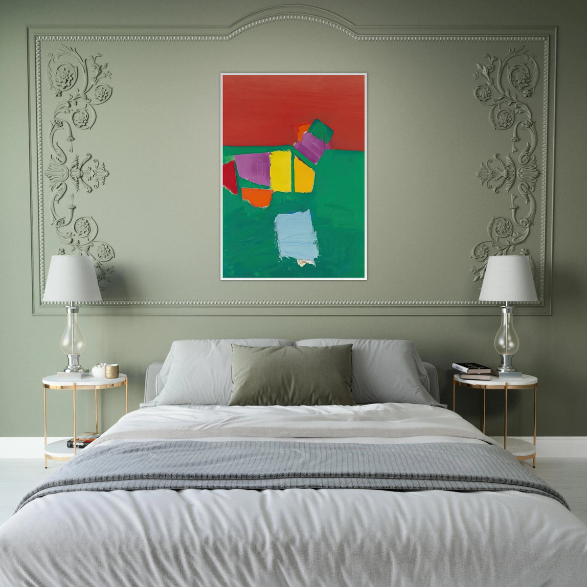 Les Martigues Composition - 1954 Framed Poster | Nicolas de Stael Framed Prints Wall Art | Nicolas De Stael Shop