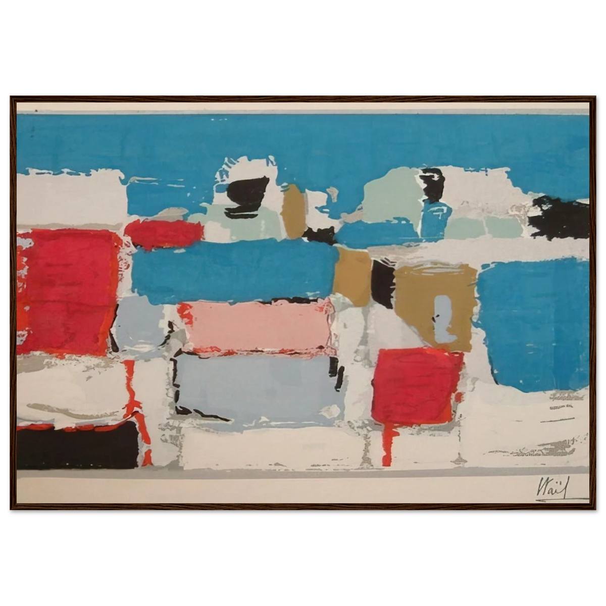 Méditerranée 01 - Art Informel Framed Poster | Nicolas de Stael Framed Prints Wall Art | Nicolas De Stael Shop