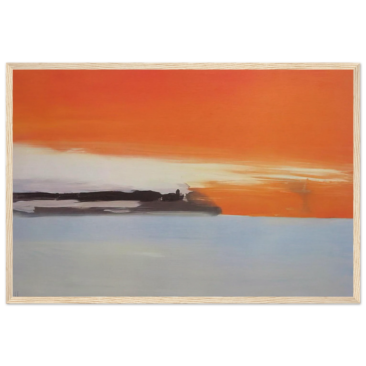 Chemin de fer au bord de la mer, soleil couchant - 1955 Framed Poster | Nicolas de Stael Framed Prints Wall Art | Nicolas De Stael Shop
