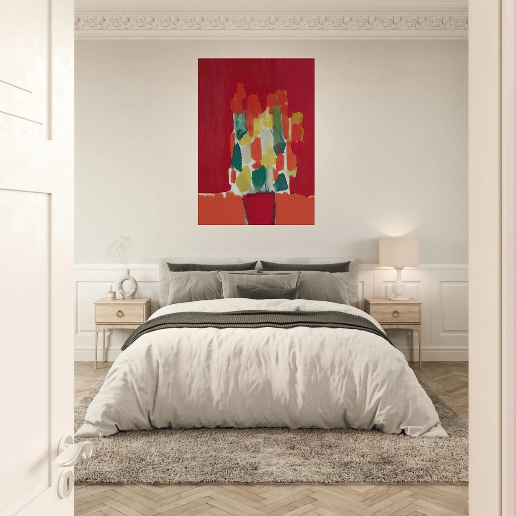 Fleurs rouges - 1952 Canvas | Nicolas de Stael Canvas | Nicolas De Stael Shop
