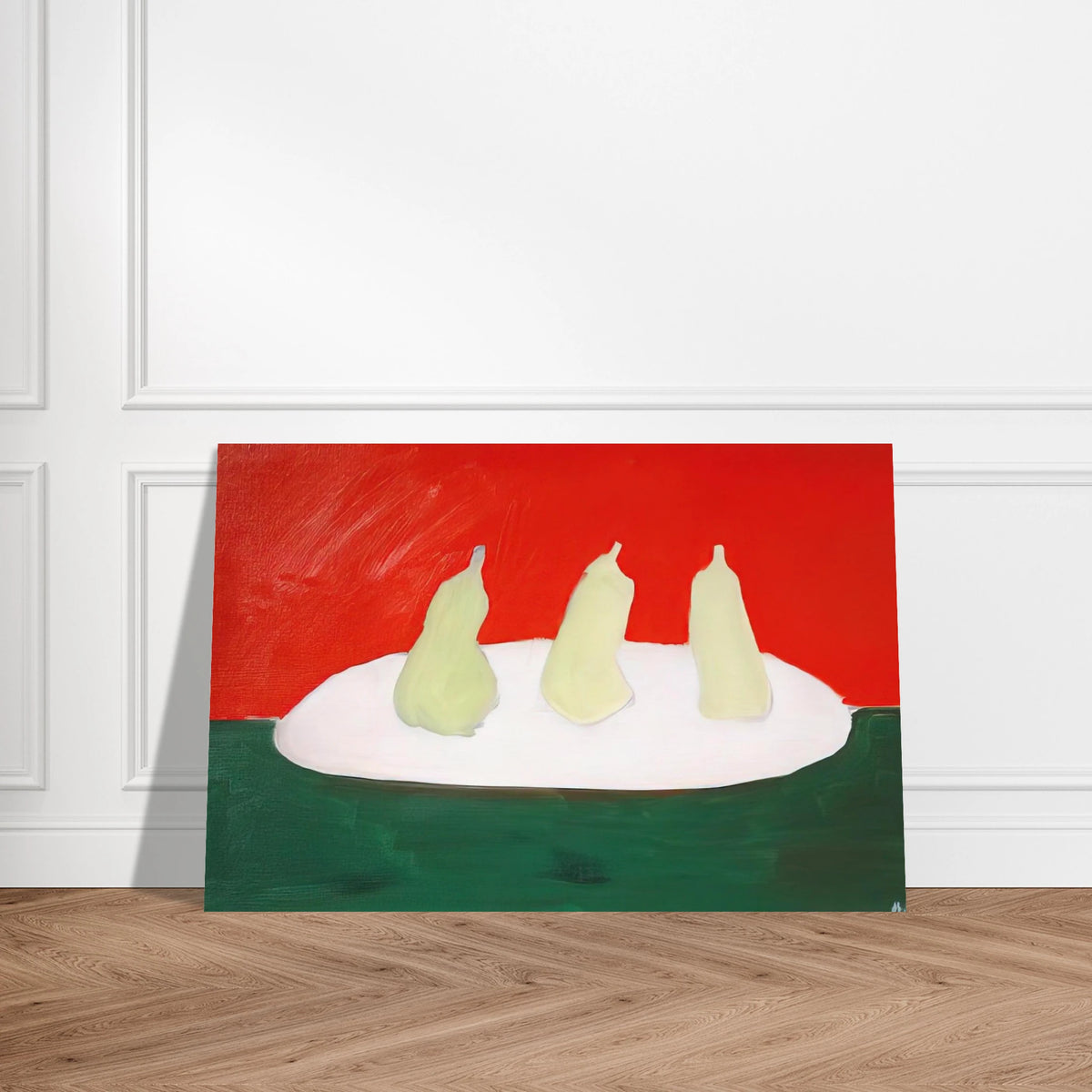 Nature morte, poires, fond vert et orange - Art Informel Poster | Nicolas de Stael Poster | Nicolas De Stael Shop