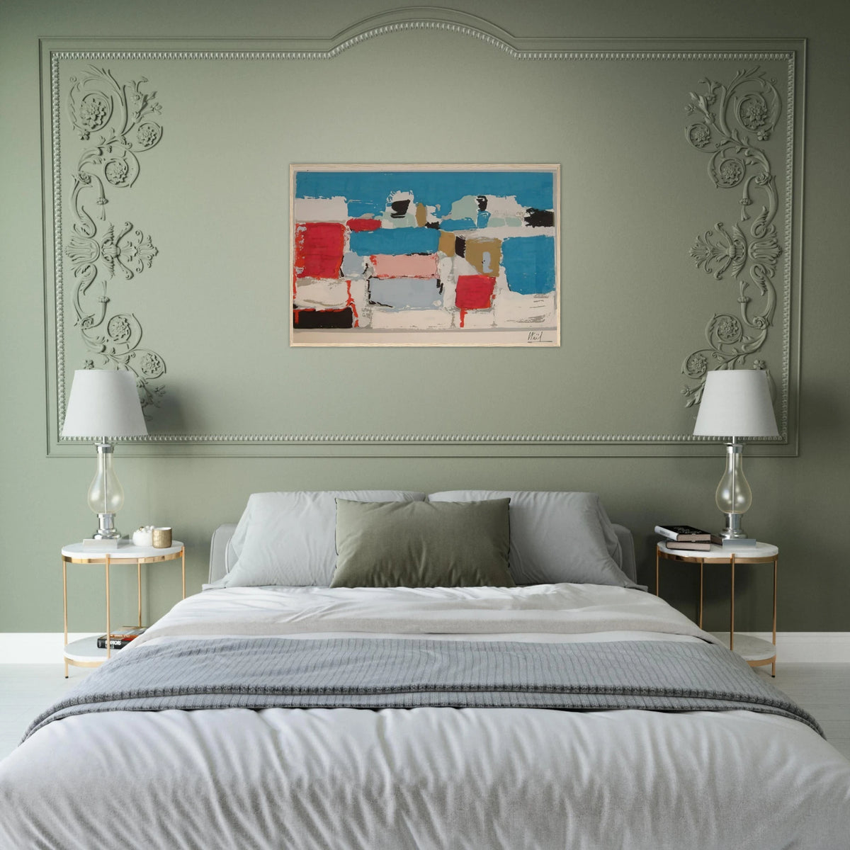 Méditerranée 01 - Art Informel Framed Poster | Nicolas de Stael Framed Prints Wall Art | Nicolas De Stael Shop