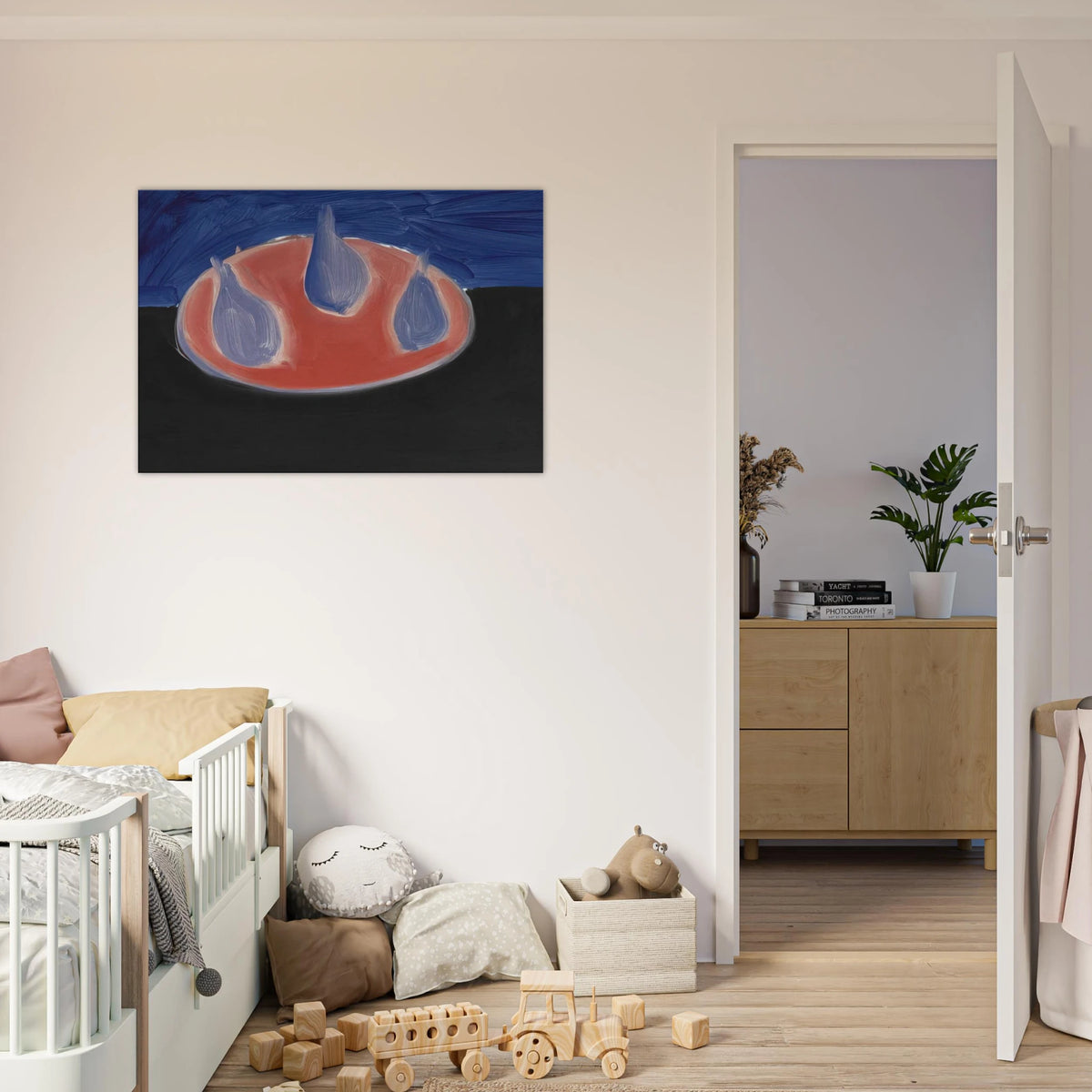Poires sur une assiette rose - 1954 Canvas | Nicolas de Stael Canvas | Nicolas De Stael Shop