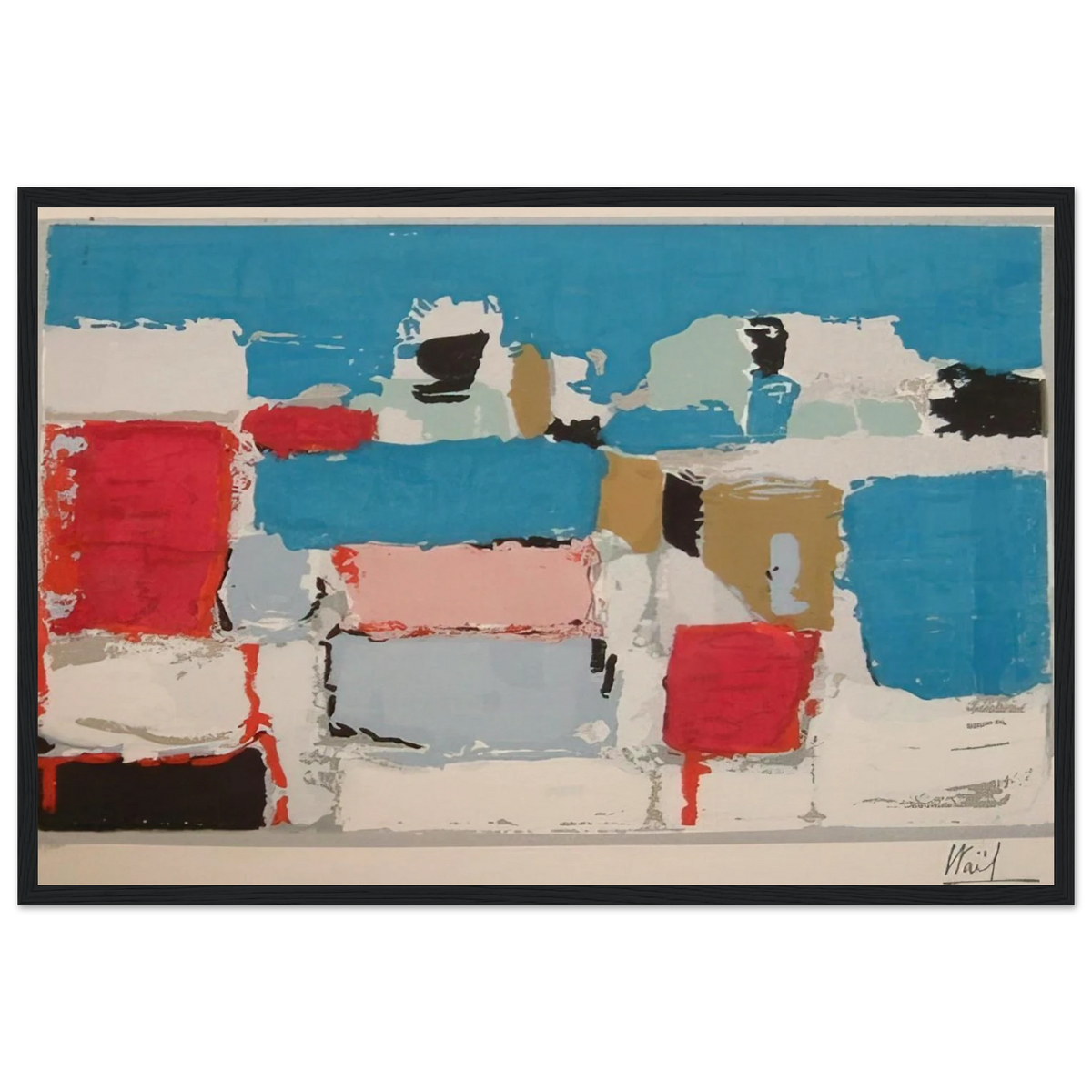 Méditerranée 01 - Art Informel Framed Poster | Nicolas de Stael Framed Prints Wall Art | Nicolas De Stael Shop