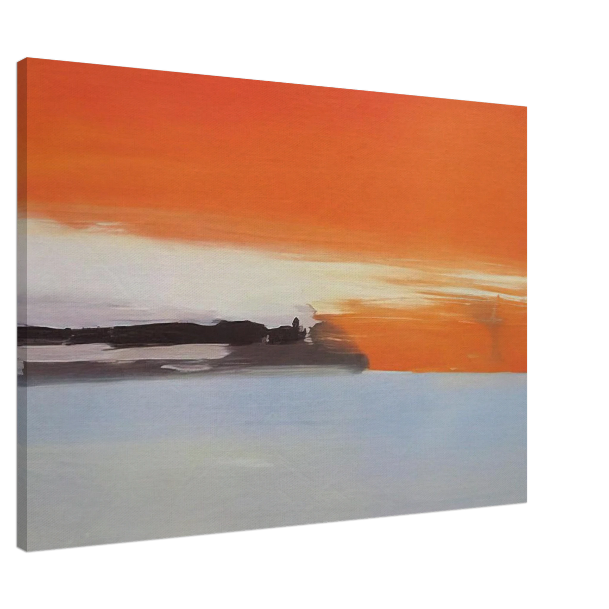 Chemin de fer au bord de la mer, soleil couchant - 1955 Canvas | Nicolas de Stael Canvas | Nicolas De Stael Shop