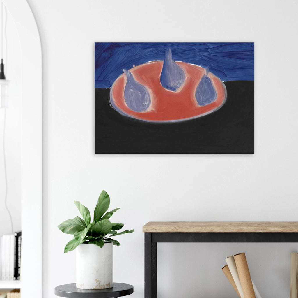 Poires sur une assiette rose - 1954 Canvas | Nicolas de Stael Canvas | Nicolas De Stael Shop