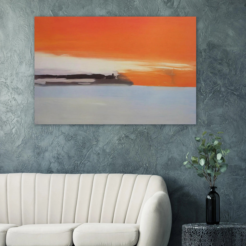 Chemin de fer au bord de la mer, soleil couchant - 1955 Poster | Nicolas de Stael Poster | Nicolas De Stael Shop