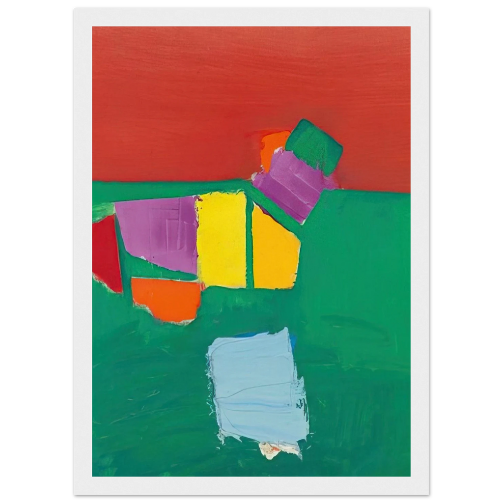 Les Martigues Composition - 1954 Framed Poster | Nicolas de Stael Framed Prints Wall Art | Nicolas De Stael Shop