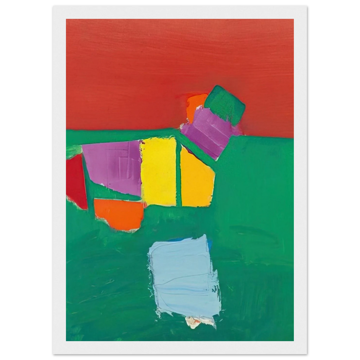 Les Martigues Composition - 1954 Framed Poster | Nicolas de Stael Framed Prints Wall Art | Nicolas De Stael Shop