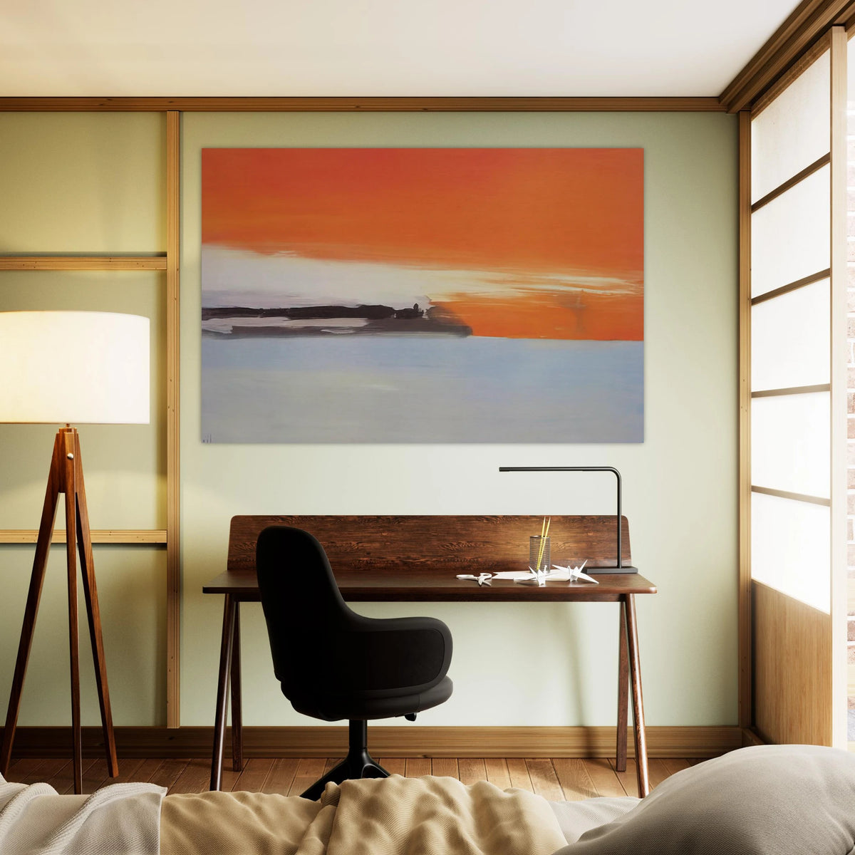 Chemin de fer au bord de la mer, soleil couchant - 1955 Poster | Nicolas de Stael Poster | Nicolas De Stael Shop
