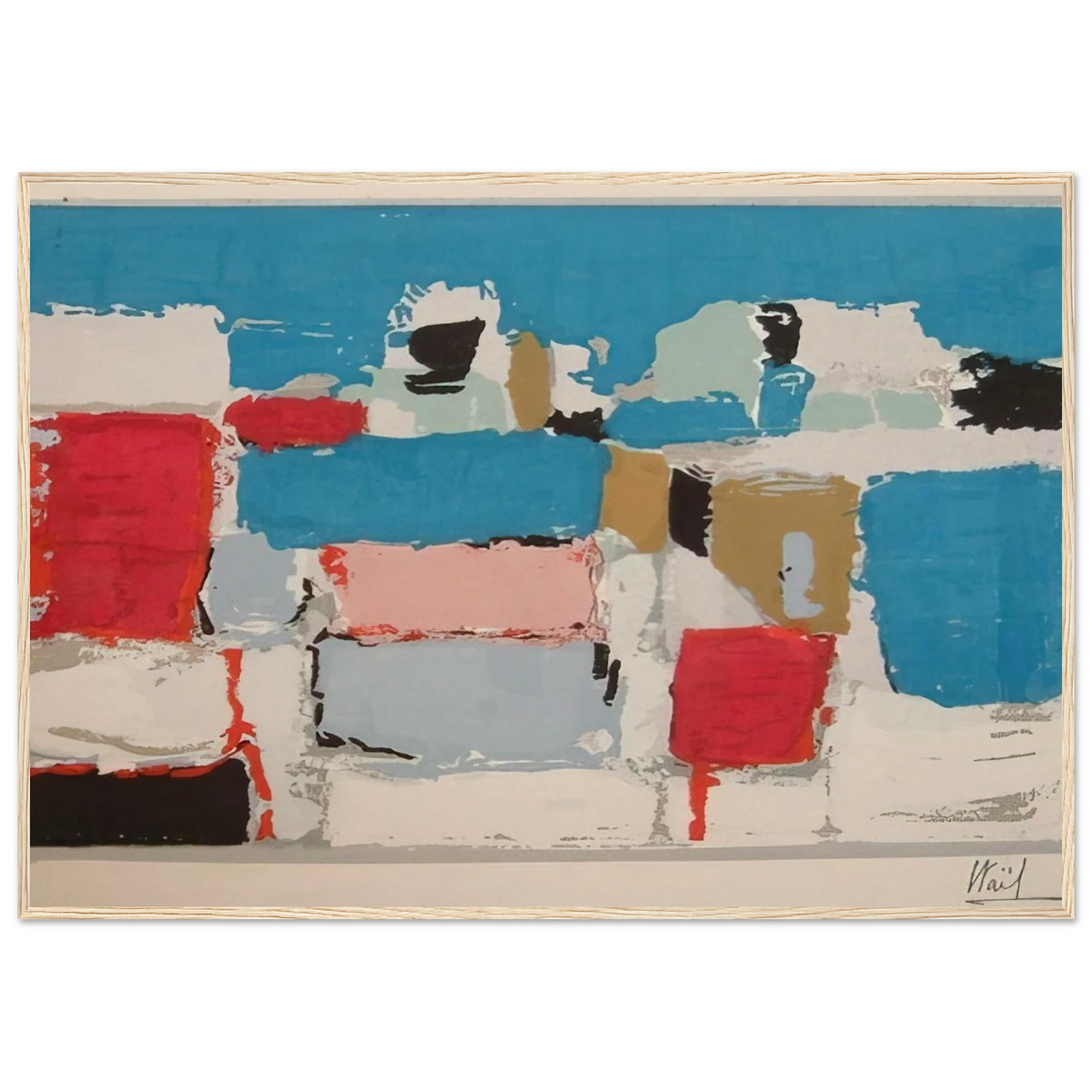 Méditerranée 01 - Art Informel Framed Poster | Nicolas de Stael Framed Prints Wall Art | Nicolas De Stael Shop