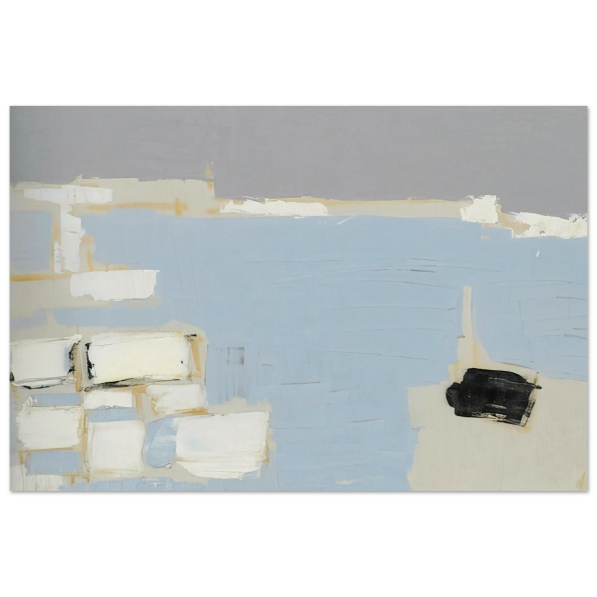 Marseille under snow - 1954 Poster | Nicolas de Stael Poster | Nicolas De Stael Shop