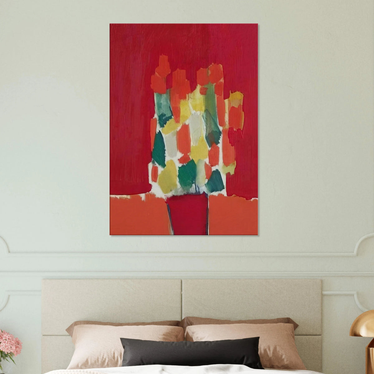 Fleurs rouges - 1952 Canvas | Nicolas de Stael Canvas | Nicolas De Stael Shop