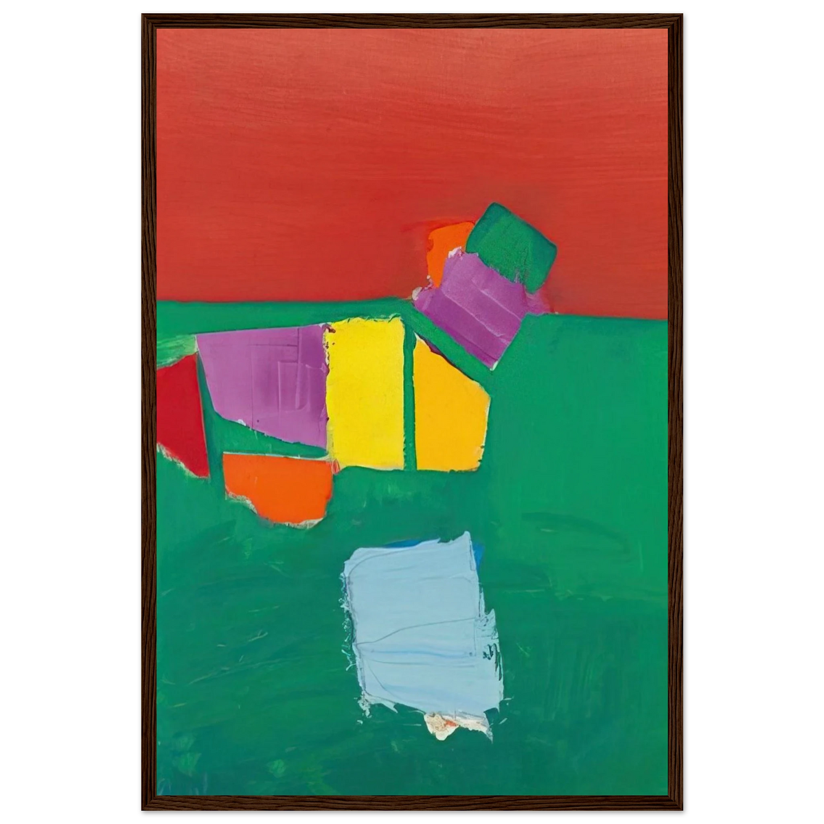 Les Martigues Composition - 1954 Framed Poster | Nicolas de Stael Framed Prints Wall Art | Nicolas De Stael Shop